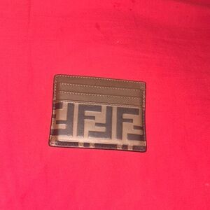 Fendi leather card case